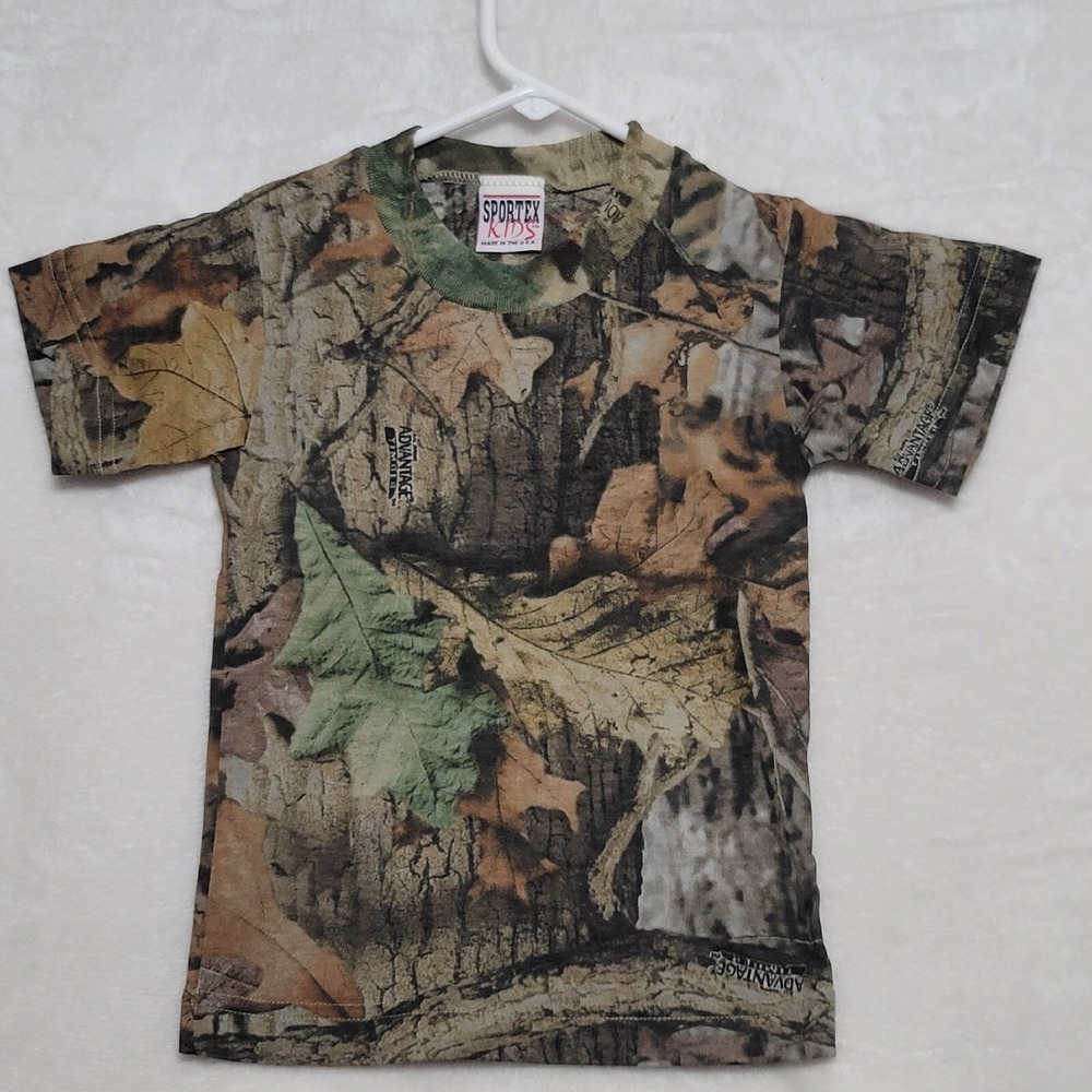 Advantage Timber Kids Camo T Shirt Size XS Short Sleeve Casual Camouflage